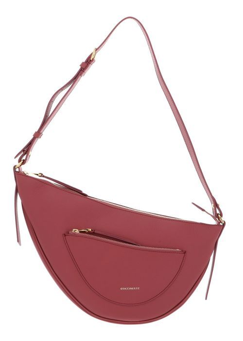 Sac à Épaule COCCINELLE Lea En Cuir - Couleur Silk (Beige) - Neuf Avec étiquettes
