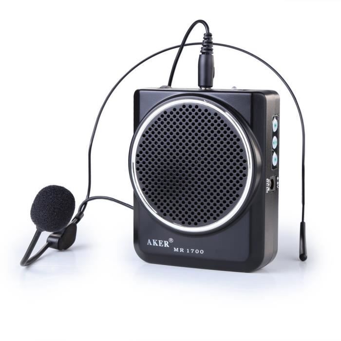 Sans Fil Mic Noir Coupe haut-parleur Prof Aker AK38X Voix Amplificateur Booster 