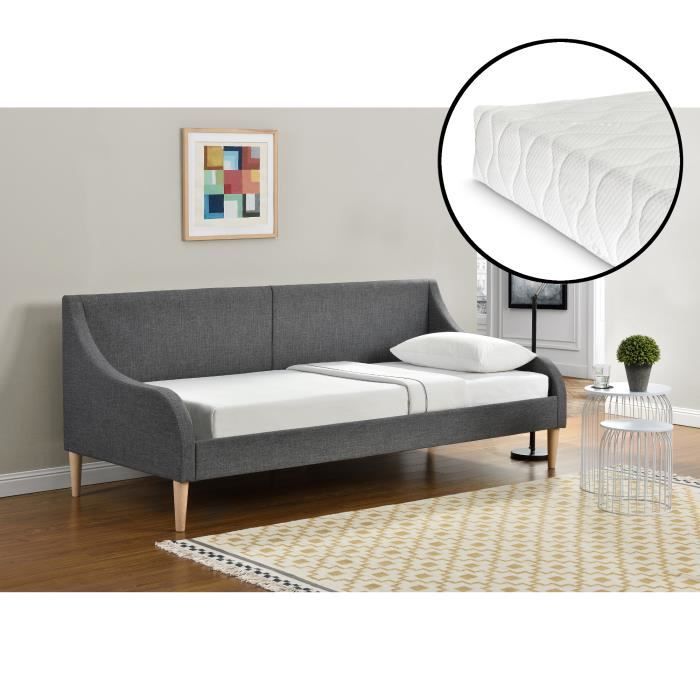 [en.casa]® Divan - sofa avec matela de mousse froid 200x90 cm