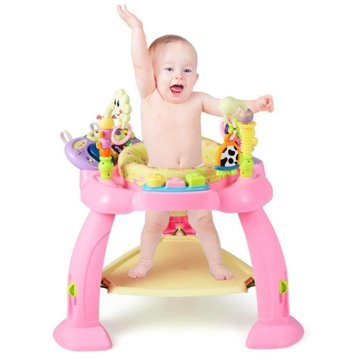 Jumperoo DREAMADE Jungle Pour Bébé 6M+ | Siège Pivotant 360°, 9 Jouets, 3 Hauteurs - Aire De Jeux Rebondissante