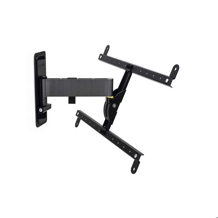 ERARD EXO 600TW2 Montage mural pour TV LCD incurvée acier aluminium anodisé titane noir époxy Taille décran : 40-75