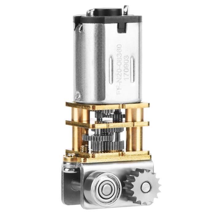 N20 Mini Micro moteur à engrenages en métal DC 3V 6V 12V M3 vis arbre Long réducteur basse vitesse de intelligent(No Flange,60 RPM,3V