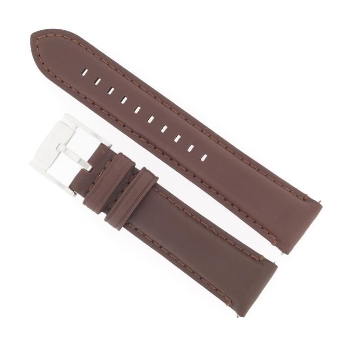 Fossil - Bracelet montre fossile LB-ME3061 Bracelet remplacement ME3061  cuir 22 mm brun Réf 68241 - Cdiscount Bijouterie