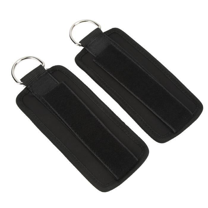 Menottes De Cheville En Cuir Véritable Bullwhip Squadron - Noir Verrouillable (paire)