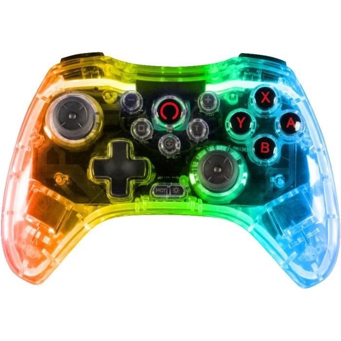 Konix Manette sans fil Crystal Nintendo Switch Switch OLED PC et PS4