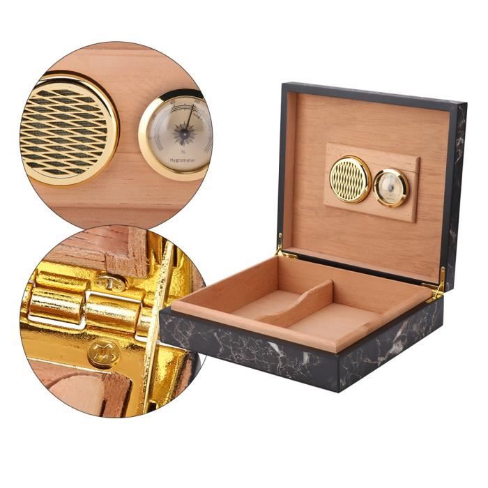 DT10720-Boîte à Cigares Vintage Mini Portable Humidor Cigare Boîte En