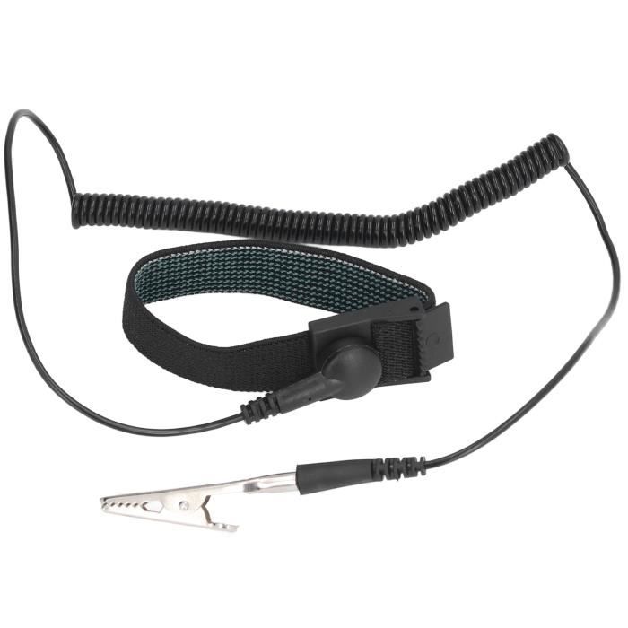 Bracelet Antistatique Réglable - Protection Contre L'électricité Statique Pour PC/électronique
