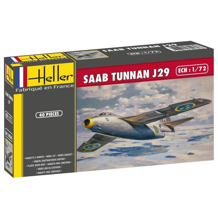 Maquette avion - HELLER - Saab Tunan J29 - 14 ans - Adulte - Autre