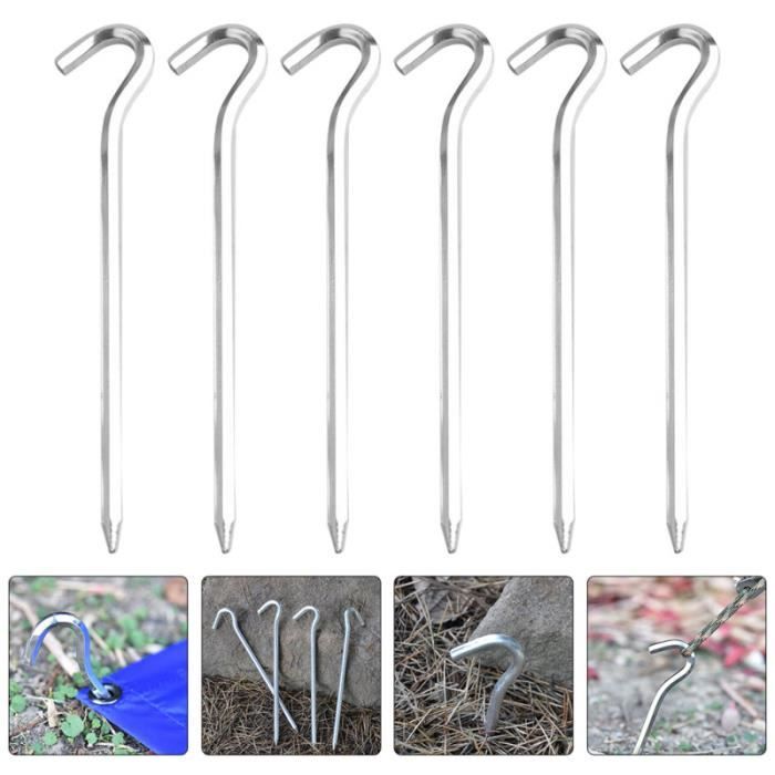 Lot De 10 Piquets Spiralés En Nylon – 14,5 Cm, Forme Spirale, Pour Tente, Plage, Bâche, Jardin, Sols Meubles