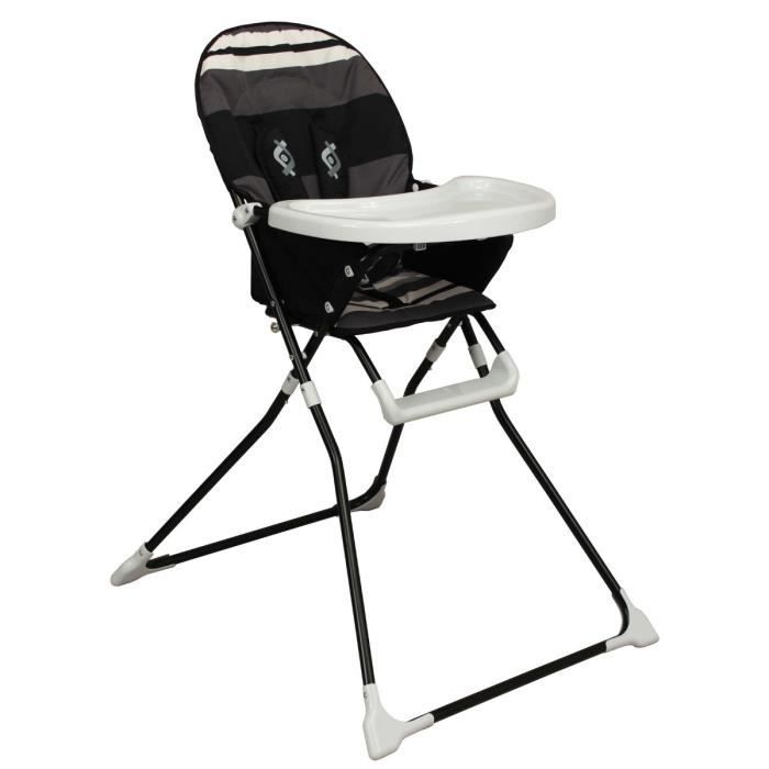 LOOPING Chaise haute bébé pliante Black Lines  Cdiscount Puériculture