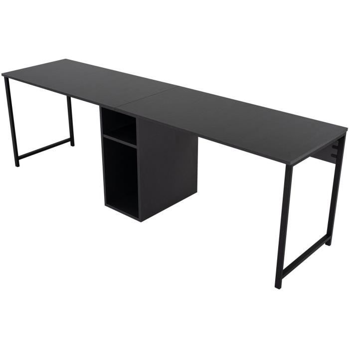 Bureau détude moderne avec pieds en métal TWIN / 240 x 74 x 60 cm