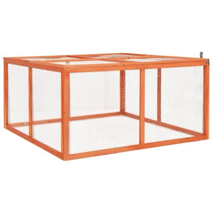 Clapier - Mothinessto - LY2607 - Bois de sapin massif - 124x120x60 cm - Charnières inoxydables