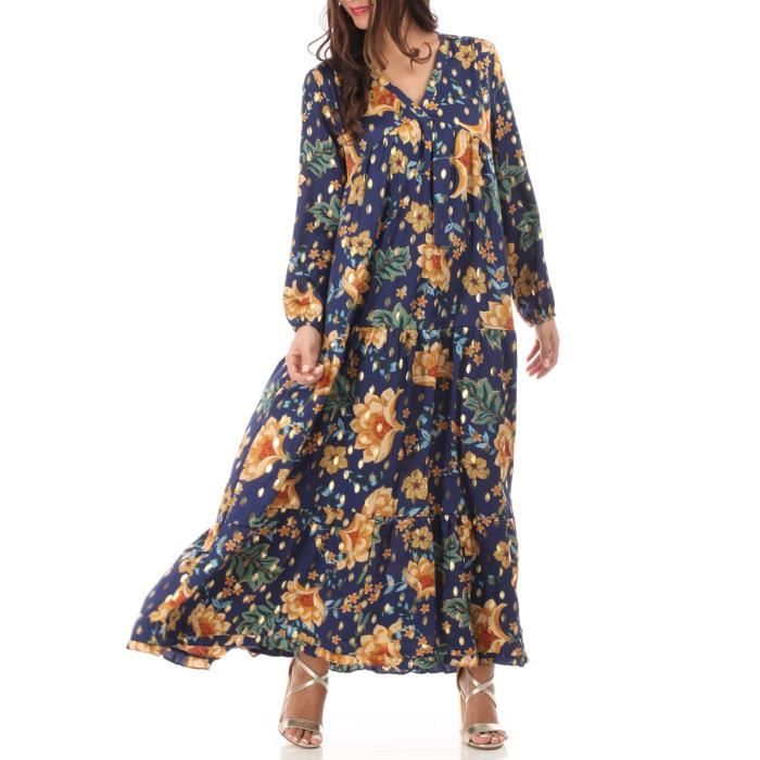 robe fluide à fleurs