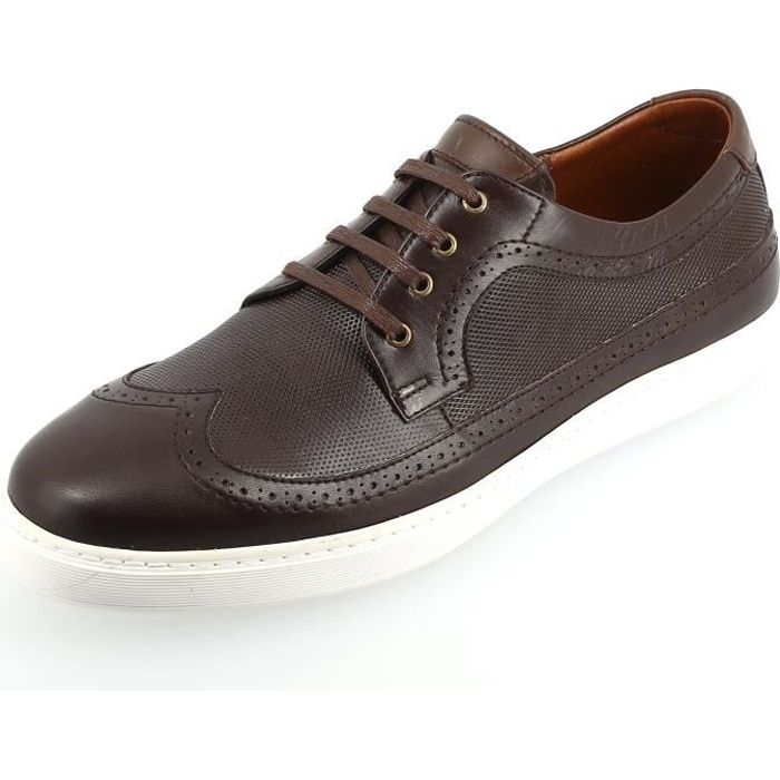 BELYM Sneaker Homme - BELYM - Cuir Marron - Confortable et élégant
