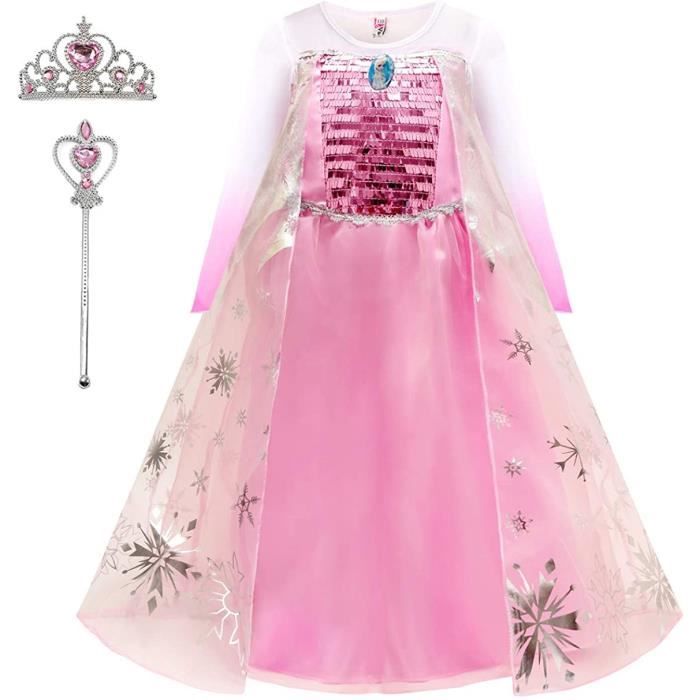 Robe Princesse Fille Reine des Neiges