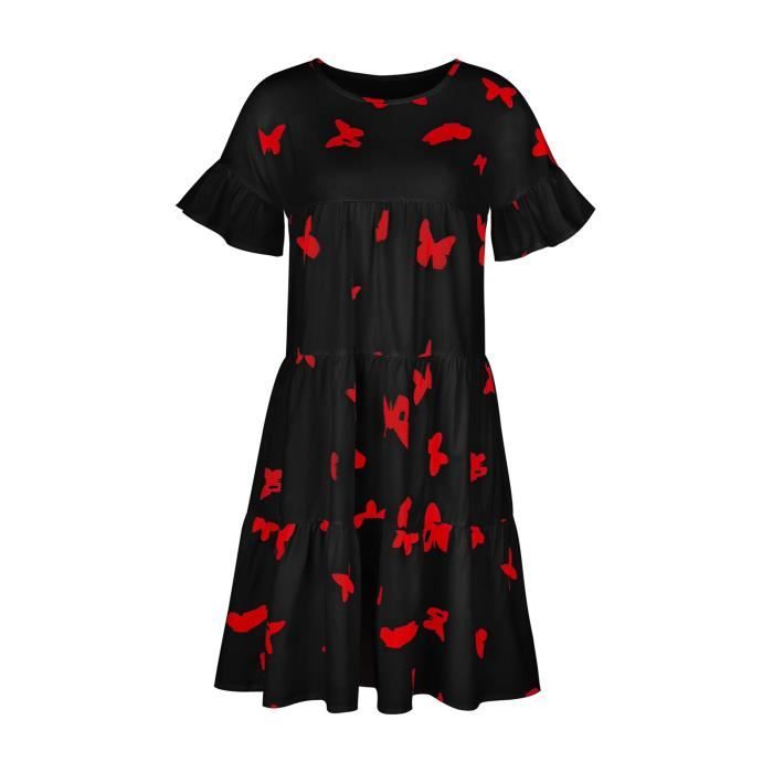 Chemise,Chemisier à volants à manches courtes pour femmes, été- Rose[A47483] Blanc - Cdiscount