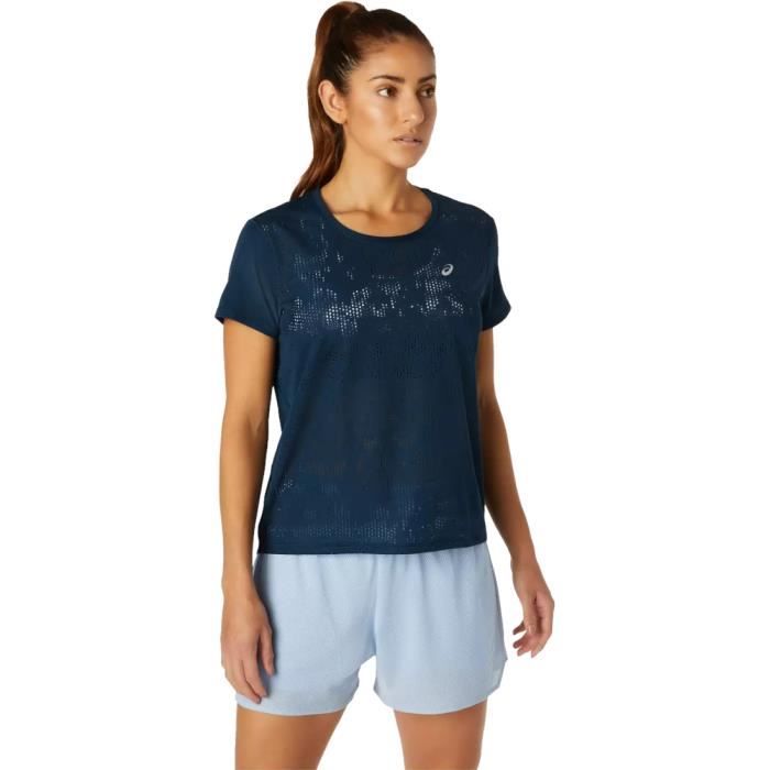 T-shirt de running femme Asics Ventilate SS Top respirant - Bleu marine