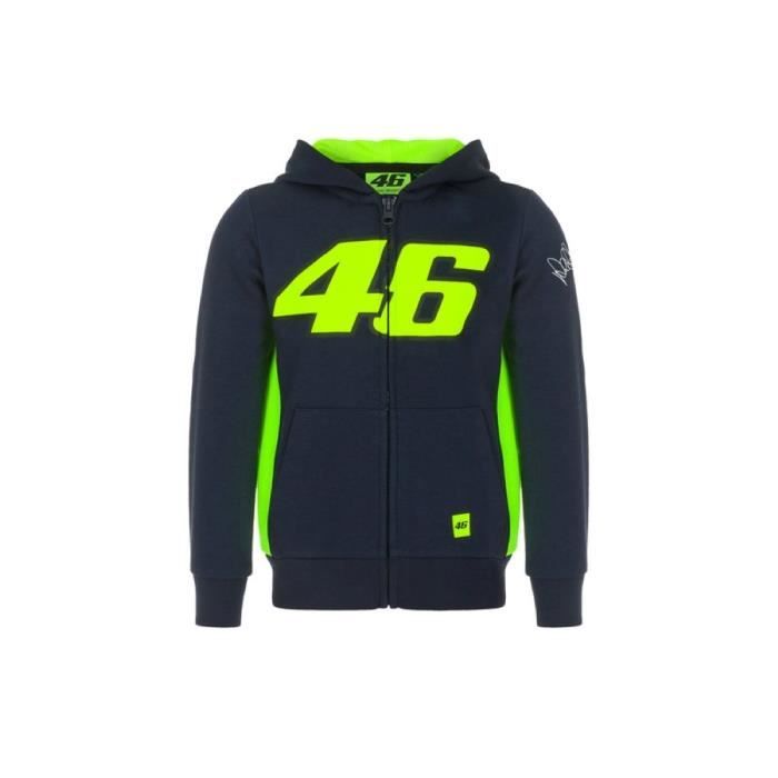 VR46 Sweat-shirt à capuche entièrement zippé pour hommes