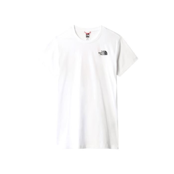 T-shirt femme THE NORTH FACE Red Box Tee en coton blanc ?� manches courtes et col arrondi Blanc 