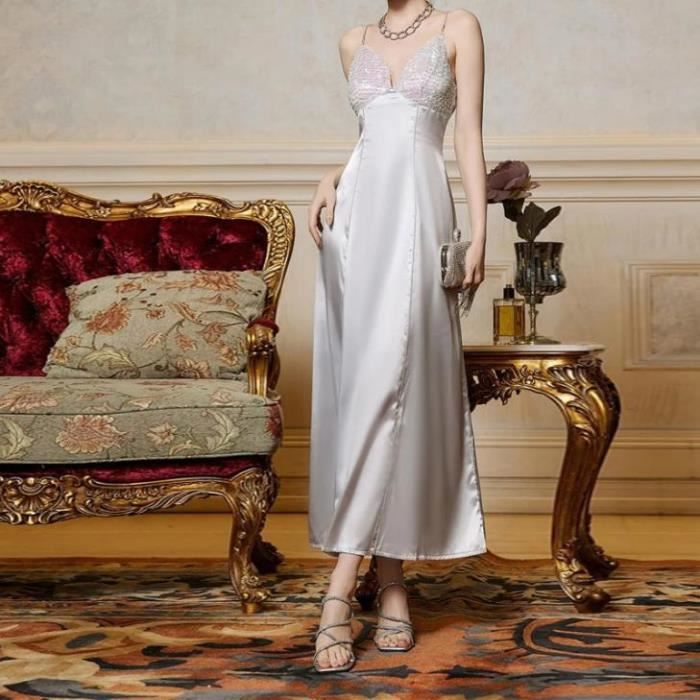Robe D'été Femme Décontractée - Col V, Manches Courtes à Volants, Tissu Viscose/polyester/élasthanne, Courte Et Fluide