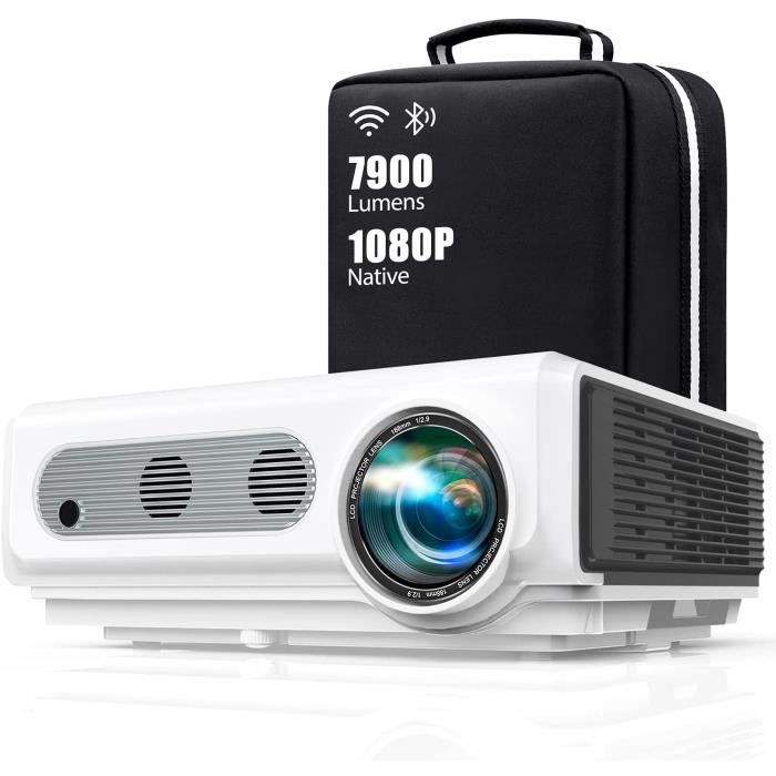 Vidéoprojecteur WiFi Bluetooth Full HD 1080P, 7900 Lumens TOPTRO 5G