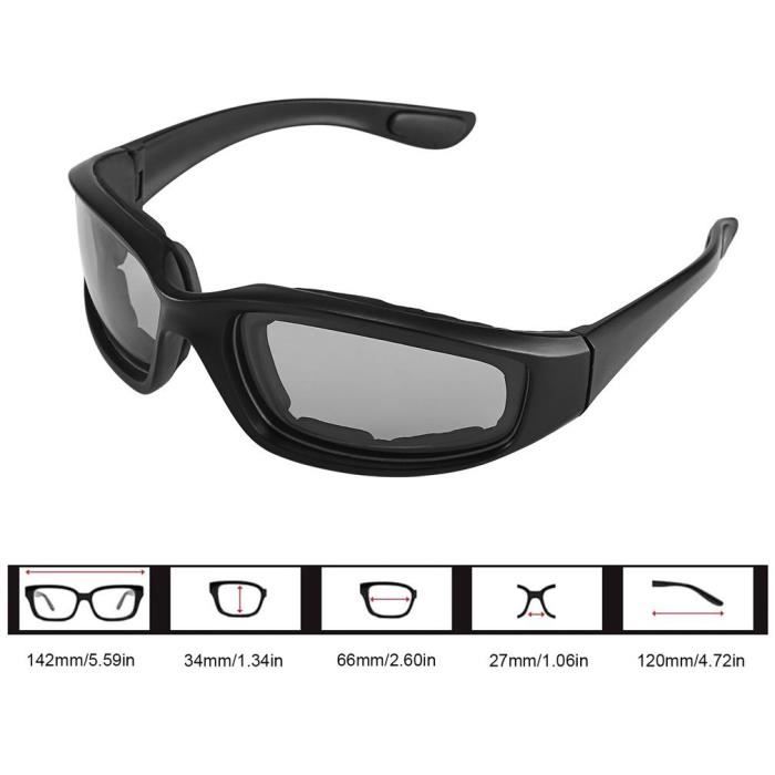 Lunettes Moto APEBAZY - Anti-UV, Anti-buée, Coupe-vent - Réglables Pour Sports Extérieur