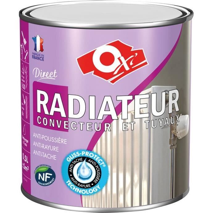 OXI Peinture radiateur brillante 0,5 L - Blanc