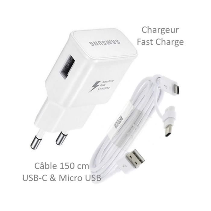 Chargeur Secteur Prise Charge Rapide + Cable Cordon Original Pour Galaxy  Tab S5e 8806088592114