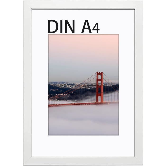Lot De 7 Cadres Photo A4 Blanc - Cadre A4 Pour Photos 29,7x21cm, Certificats Et Affiches
