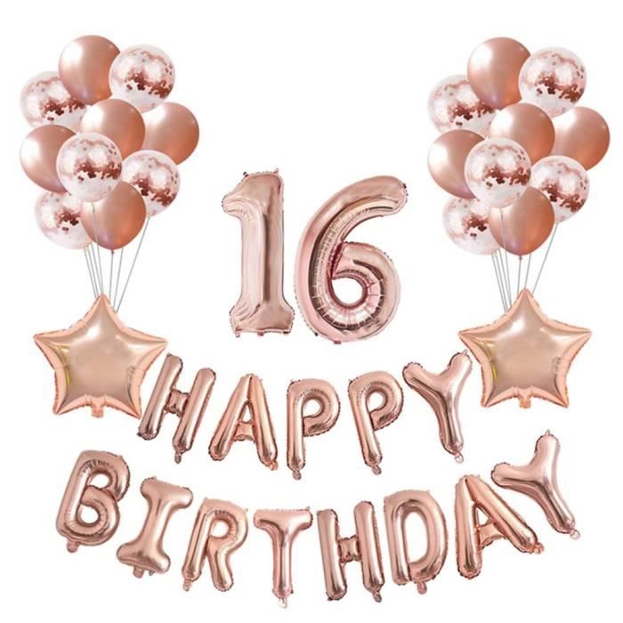 Ballons 16 Ans Lettre Joyeux Anniversaire Ballons Mis Latex Ballons A Paillettes Pour Les Fournitures De Fete D Annivers Achat Vente Ballon Decoratif Cdiscount