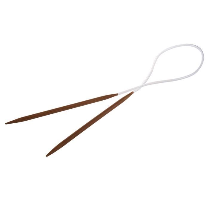 Aiguilles à Tricoter Circulaires En Bambou 61 Cm Taille 10,5