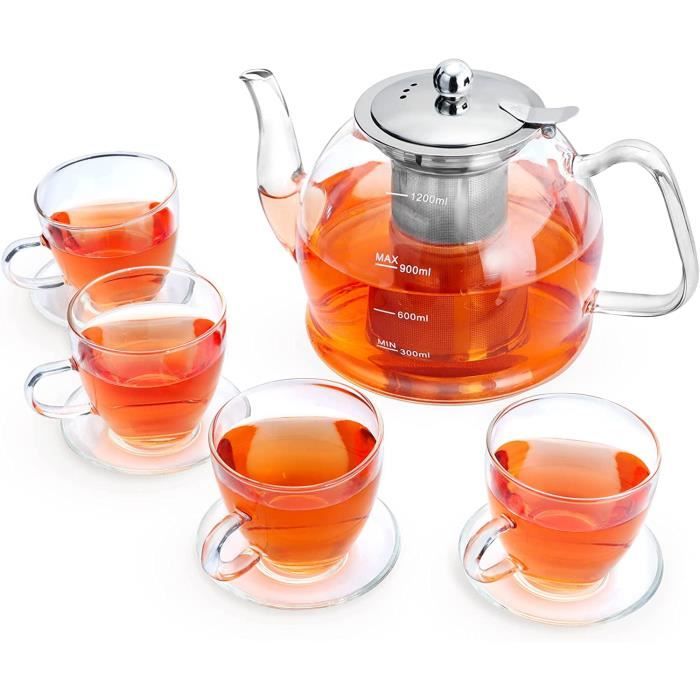 Théière Isotherme YC Yang Chai – 1,1 L, Acier Inoxydable 304 Double Paroi, Avec Infuseur Amovible, Poignées En Bois De Chêne, Bec Anti-goutte