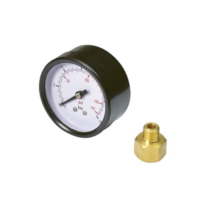 Stanley Manomètre de 50 mm avec une pression maximale de 12 bars 170 PSI échelle précise matériau en PVC