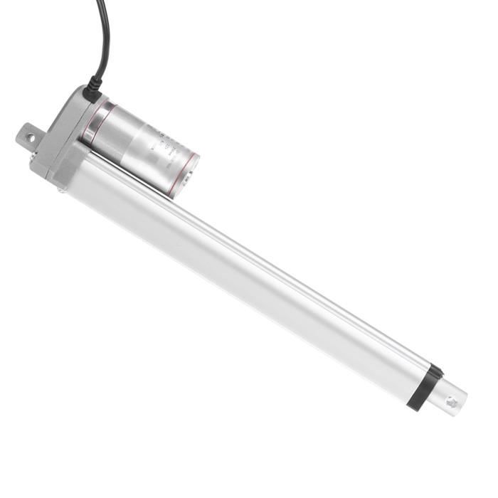 Actionneur Linéaire 12V Avec Télécommande RF - Course 200mm, Force 300N - Moteur Métallique, IP54 - Pour Portails, Lits, Etc.