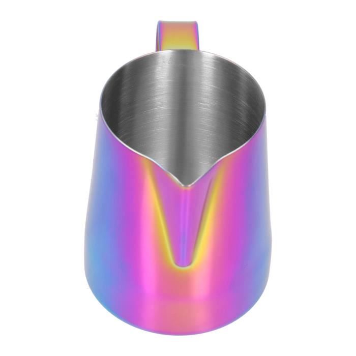Pichet à Lait En Acier Inoxydable 430 Ml - Pour Mousse Et Art Du Café (latte, Cappuccino) - Design Ergonomique, Bec Précis - Violet