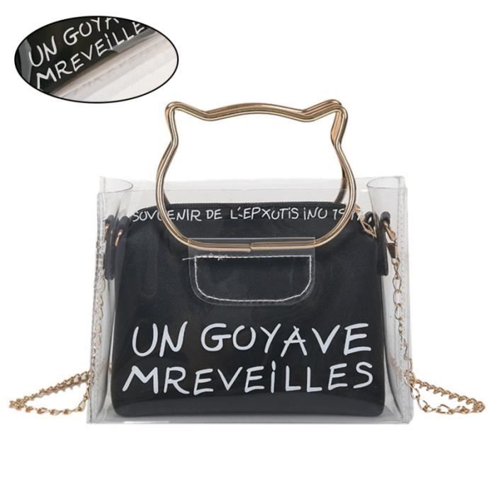 sac transparent noir