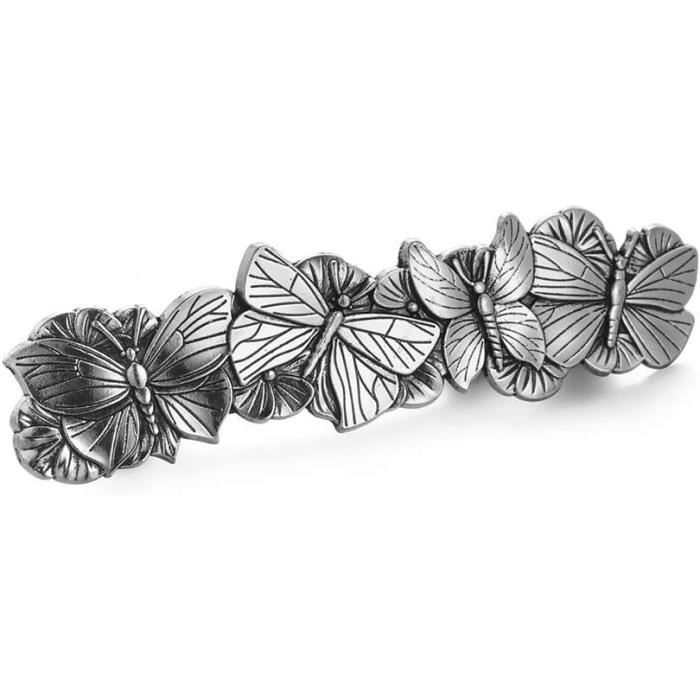 Barrette à Cheveux Artisanale Russe – Papier Mâché Peint Main – Motif Zhostovo