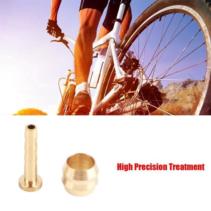 10 Sets Olives Et Inserts Pour Freins Vélo - Laiton Et Inox, Compatibles BH59 Ou BH90