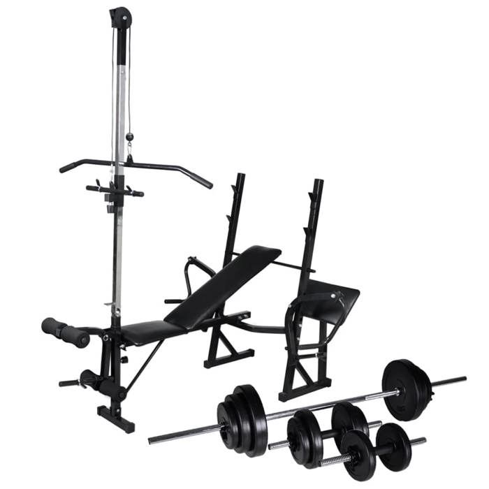 Vidaxl30 5kg Banc D Entrainement Avec Support De Poids Jeu D Halteres Prix Pas Cher Cdiscount