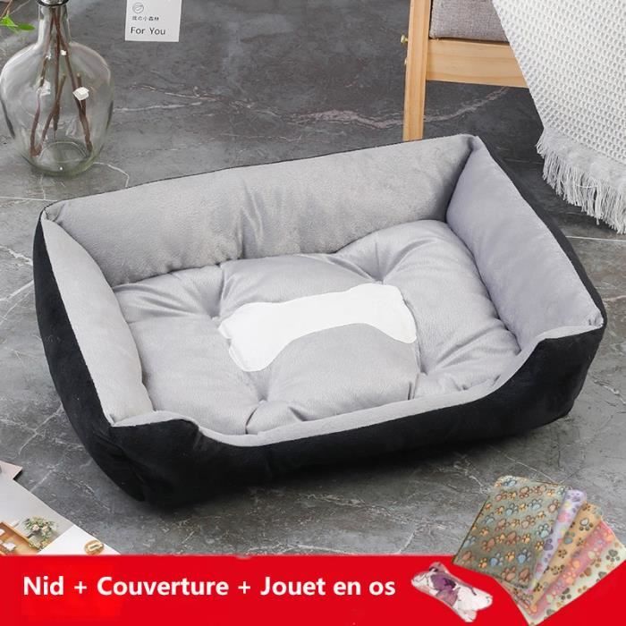 Meilleurs prix pour Lit pour animaux de compagnie - VITATA - 45 x 30 cm - Chaud en peluche - Noir et Gris - Pour chien et chat