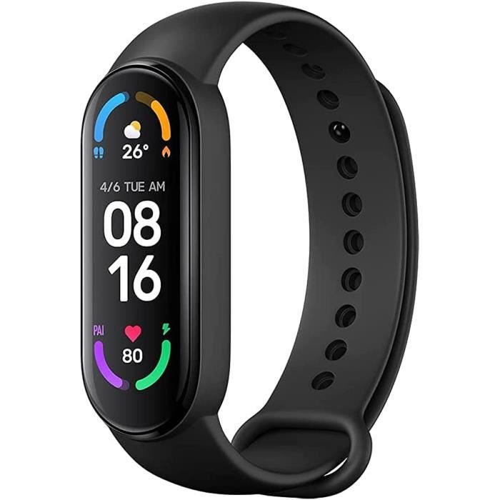 XIAOMI Mi Smart Band 6 Noir - Montre connectée - Résistant à l'eau -  Bluetooth 5.0 - 19 jours d'autonomie - Cdiscount Téléphonie