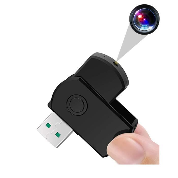 Clé USB Caméra Espion Mini Caméra Appareil Photo Vidéo HD Micro SD Noir YONIS