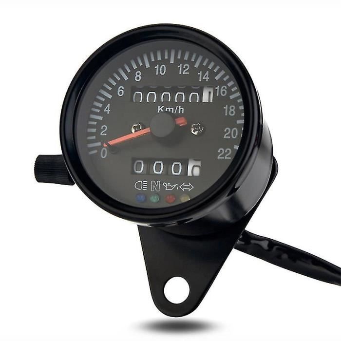 Mmb- Compteur de vitesse mécanique Ultra Mini - 48mm - 1:1 - KMH - Noir