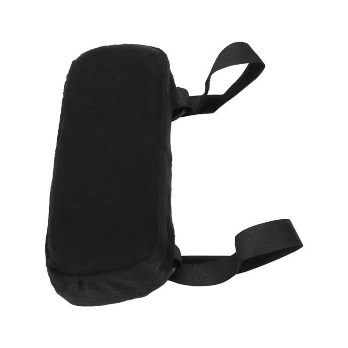 2 Housses D’accoudoir Pour Chaise – Coussin Ergonomique En Coton/polyester – Noir