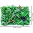 60x40cm Haie Artificielle Plante Verte Panneau de Mur Végétal Gazon Artificiel pour Mariage ou Decoration Interieure DIY Pelo 353-1