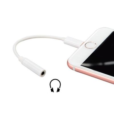 Adaptateur Jack 3,5mm Pour IPhone (X, XR, Xs, Max, 8, 8+, 7+) – Blanc – Neuf Sous Blister