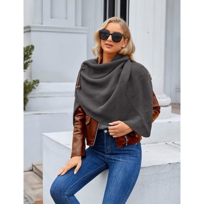 Châles Femme Écharpe Triangle Femme Foulard D'Hiver Léger Et