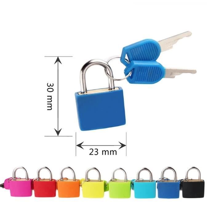 YIXNSW Lot De 8 Cadenas Mini Laiton Avec 3 Clés - Serrures Robuste Pour Valises Et Casiers