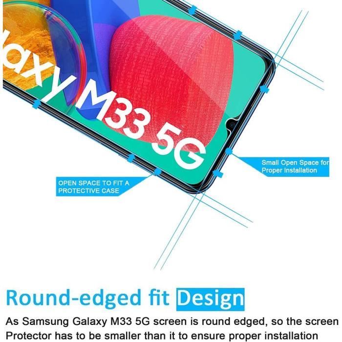 Verre Pour Samsung Galaxy M23 Protecteur D'écran En Verre Pour Samsung  Galaxy M23 M33 Film