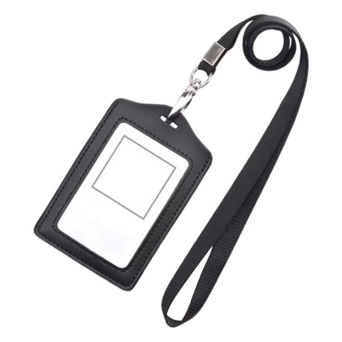 Porte badge D'identification Vertical En Cuir PU Et Cordon - Temu Belgium